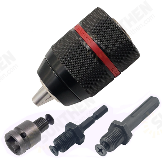 2-13mm Keyless Drill Chuck Hex Shank SDS Socket Square Self-tightening Chuck Electric Hammer Electric Drill Conversion Chuck