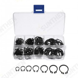 200pcs Black Shaft with Ring M6-M20 Combination Open Elastic Snap Ring Plier Ring 200pcs Black Shaft with Ring M6-M20 Combination Open Elastic Snap Ring Plier Ring