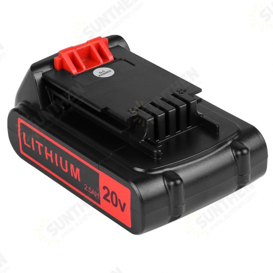 20V 2.5Ah Battery Replacement for Black and Decker 20V Lithium Cordless Battery LBXR20/2520/2020-OPE LBX20 LBXR20B-2 LB2X4020 LBX4020 LB20 LST201/220