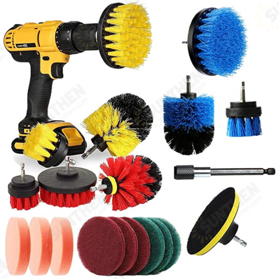 20pcs Drill Scrubber Cleaning Drill Brush Set Drill Brush Kit for Car Polishing Waxing Leather Wheel Tire Tile Toilet Clean 20pcs Drill Scrubber Cleaning Drill Brush Set Drill Brush Kit for Car Polishing Waxing Leather Wheel Tire Tile Toilet Clean