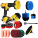 20pcs Drill Scrubber Cleaning Drill Brush Set Drill Brush Kit for Car Polishing Waxing Leather Wheel Tire Tile Toilet Clean