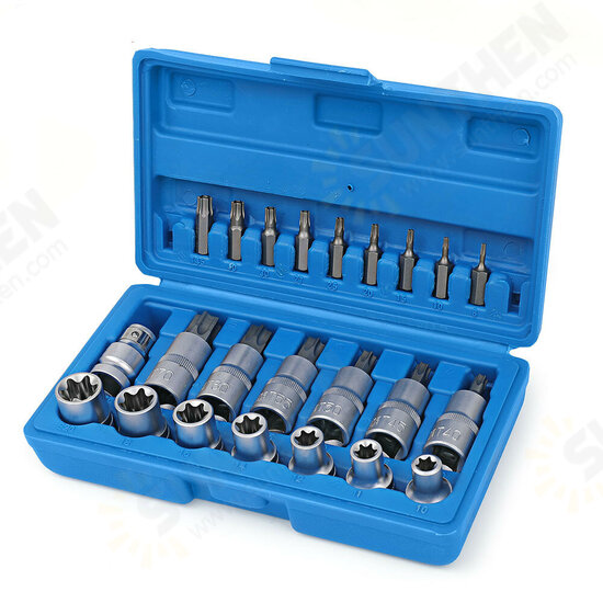 23pcs 1/2 Inch Socket Set Socket Screwdriver Bits Torx Socket Wrench Adapter Car Repair Automotive Repair Tool 23pcs 1/2 Inch Socket Set Socket Screwdriver Bits Torx Socket Wrench Adapter Car Repair Automotive Repair Tool