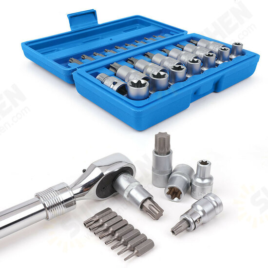23pcs 1/2 Inch Socket Set Socket Screwdriver Bits Torx Socket Wrench Adapter Car Repair Automotive Repair Tool 23pcs 1/2 Inch Socket Set Socket Screwdriver Bits Torx Socket Wrench Adapter Car Repair Automotive Repair Tool