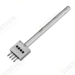 2/4/6 Hole Row Leather Craft Round Hole Puncher Cutter Punch Tool 4mm Spacing Leather Punch Hole Hand Craft Accessory 2/4/6 Hole Row Leather Craft Round Hole Puncher Cutter Punch Tool 4mm Spacing Leather Punch Hole Hand Craft Accessory