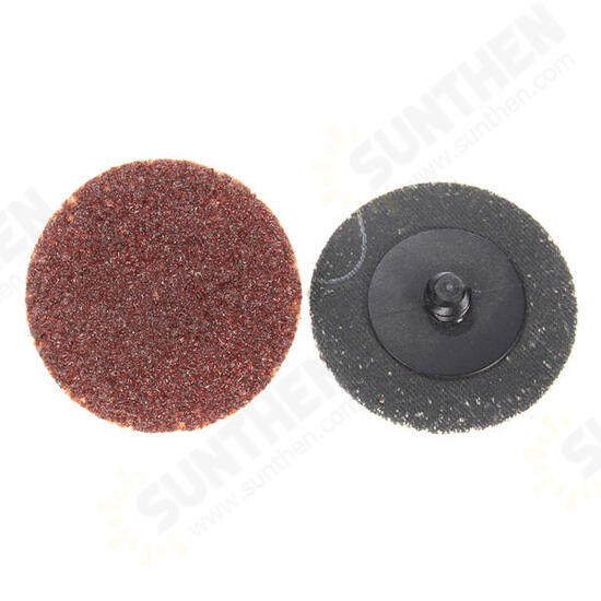 25pcs 24 Grit 2 Inch R-Type Abrasive Sanding Discs Roll Lock Sanding Pads