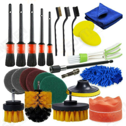 26pcs Drill Scrubber Cleaning Drill Brush Set Detail Brush Attachment for Car Leather Air Vents Wheel Rim Auto Dirt Dust Clean 26pcs Drill Scrubber Cleaning Drill Brush Set Detail Brush Attachment for Car Leather Air Vents Wheel Rim Auto Dirt Dust Clean