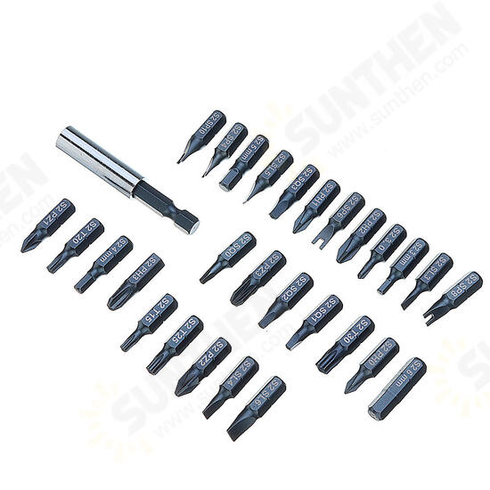 29pcs Magnetic Bit Set with Tool Box Bit Holder Tips Screwdriver Phillips Hex Torx Screwdriver Bit Tool Kit