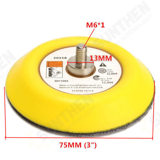 3 Inch Sticky Backing Pad Napping Hook And Loop Sanding Disc Pad Polishing Sander Backer Plate