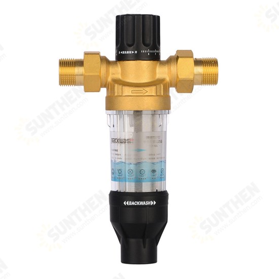 3000L/H Front Purifier Brass Tap Backwash Remove Rust Sediment Water Pre-filter