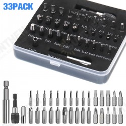 33pcs Damaged Screw Extractor Set with Screwdriver Bits Extension Bit Holder for Broken Screw HSS Broken Bolt Extractor Screw Remover Kits