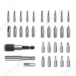 33pcs Damaged Screw Extractor Set with Screwdriver Bits Extension Bit Holder for Broken Screw HSS Broken Bolt Extractor Screw Remover Kits
