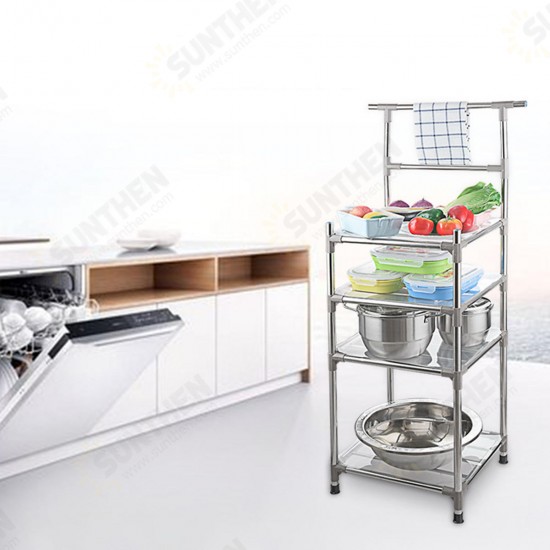 3/4 Layers Free-standing Stainless Steel Kitchen Rack Sheelf Pot Storage Holder 3/4 Layers Free-standing Stainless Steel Kitchen Rack Sheelf Pot Storage Holder