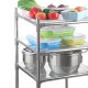 3/4 Layers Free-standing Stainless Steel Kitchen Rack Sheelf Pot Storage Holder 3/4 Layers Free-standing Stainless Steel Kitchen Rack Sheelf Pot Storage Holder