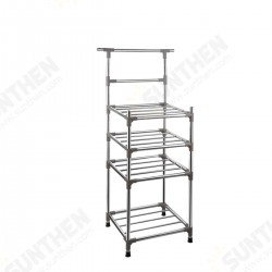 3/4 Layers Free-standing Stainless Steel Kitchen Rack Sheelf Pot Storage Holder 3/4 Layers Free-standing Stainless Steel Kitchen Rack Sheelf Pot Storage Holder