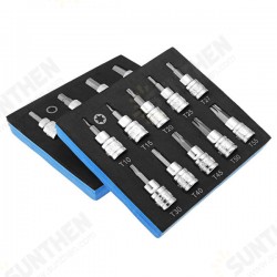 3/8 Inch Drive Socket 10pcs T10-T55 Torx Socket 9pcs H2-H10 Socket Bit Set 3/8 Inch Drive Socket 10pcs T10-T55 Torx Socket 9pcs H2-H10 Socket Bit Set