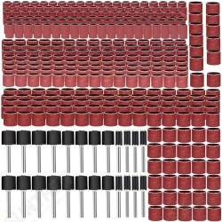 384Pcs Drum Sanding Kit Drilling Nail Drill Bits Abrasive Tools Sanding Band Polish Dremel Sandpaper Shank Rotary Tools Electric Grinder Accessory