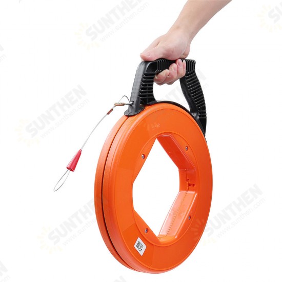 3.8mmX30/45/50M Fiberglass Cable Puller Fish Tape Reel Conduit Ducting Rodder Pulling Puller