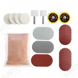 39pcs Glass Polishing Kit Scratch Remover Powder with Sanding Disc and Polishing Wheel 39pcs Glass Polishing Kit Scratch Remover Powder with Sanding Disc and Polishing Wheel