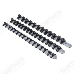 3Pcs 1/4 3/8 1/2 Inch Socket Tray Rail Rack Holder Storage Organizer Shelf Stand