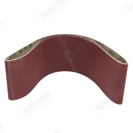 3Pcs 6X48 Inch Sanding Belts Aluminium Oxide 100 Grits Abrasive Sanding Belts