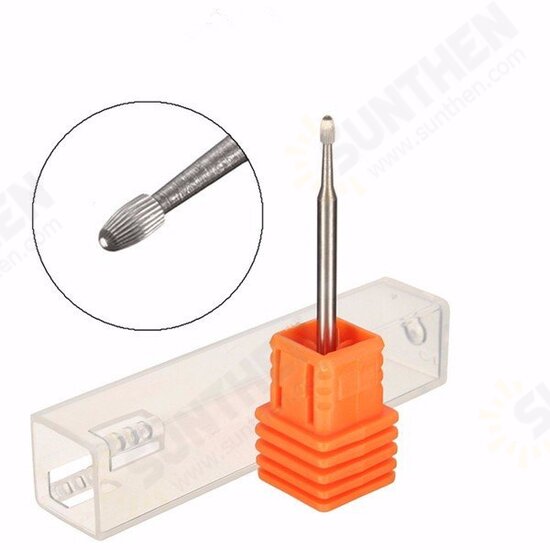 3mm Electric Carbide Nail Drill Bit Silver Nail Art Drill File Bits