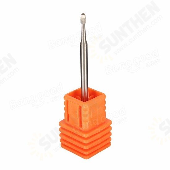 3mm Electric Carbide Nail Drill Bit Silver Nail Art Drill File Bits