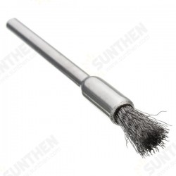 3mmx5mm Electrical Wire Brush Stainless Steel Head Removal Dust Burr Derusting Brush