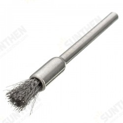 3mmx5mm Electrical Wire Brush Stainless Steel Head Removal Dust Burr Derusting Brush