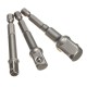 3pc Socket Adaptor Set 1/4 3/8 1/2 Inch Cordless Hex Drill Bit 3pc Socket Adaptor Set 1/4 3/8 1/2 Inch Cordless Hex Drill Bit