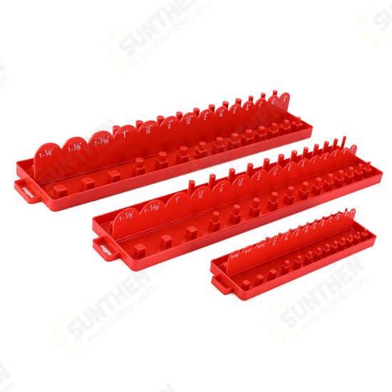 3pcs 1/4 3/8 1/2 Inch Socket Tray Set SAE Rail Rack Holder Storage Organizer Shelf Stand Socket Holder 3pcs 1/4 3/8 1/2 Inch Socket Tray Set SAE Rail Rack Holder Storage Organizer Shelf Stand Socket Holder