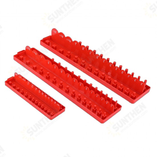 3pcs 1/4 3/8 1/2 Inch Socket Tray Set SAE Rail Rack Holder Storage Organizer Shelf Stand Socket Holder 3pcs 1/4 3/8 1/2 Inch Socket Tray Set SAE Rail Rack Holder Storage Organizer Shelf Stand Socket Holder