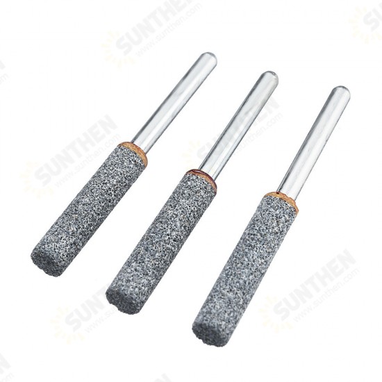 3pcs 5/32 Inch Diamond Grinding Head Grinding Stone Set Chainsaw Sharpener Burr Stone Round File