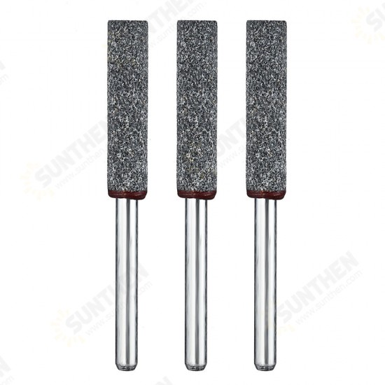 3pcs 5/32 Inch Diamond Grinding Head Grinding Stone Set Chainsaw Sharpener Burr Stone Round File