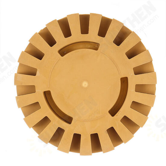 4 Inch Rubber Decal Eraser Caramel Wheel Removal with Power Drill Arbor Drill Adapter 4 Inch Rubber Decal Eraser Caramel Wheel Removal with Power Drill Arbor Drill Adapter