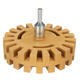 4 Inch Rubber Decal Eraser Caramel Wheel Removal with Power Drill Arbor Drill Adapter 4 Inch Rubber Decal Eraser Caramel Wheel Removal with Power Drill Arbor Drill Adapter