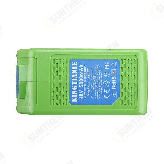 40V Li-Ion Replacement Battery 5.0Ah Replaceable Power Tool Battery Compatible For Grenn Works 29480 Cordless Power Tool 40V Li-Ion Replacement Battery 5.0Ah Replaceable Power Tool Battery Compatible For Grenn Works 29480 Cordless Power Tool