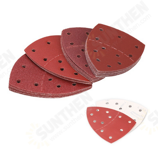 40pcs 152*105 11 Hole Triangle Palm Type Separation Sandpaper Pads Set 40/60/80/120/180 Grit Sander Disc Abrasive Fit Polishing Tools 40pcs 152*105 11 Hole Triangle Palm Type Separation Sandpaper Pads Set 40/60/80/120/180 Grit Sander Disc Abrasive Fit Polishing Tools