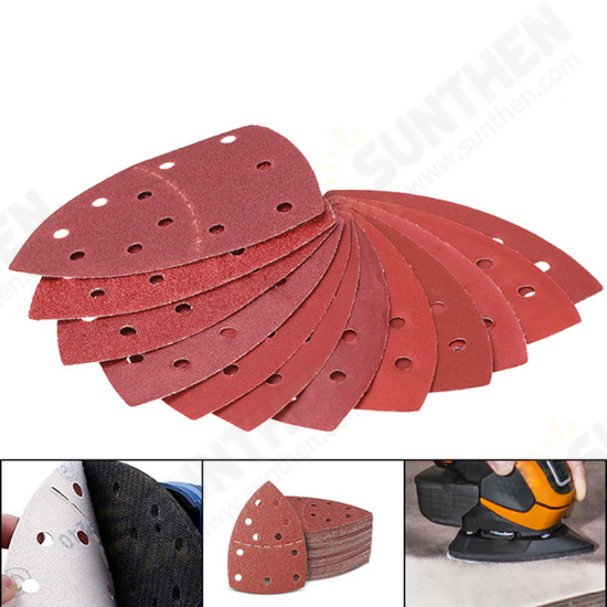 40pcs 152*105 11 Hole Triangle Palm Type Separation Sandpaper Pads Set 40/60/80/120/180 Grit Sander Disc Abrasive Fit Polishing Tools 40pcs 152*105 11 Hole Triangle Palm Type Separation Sandpaper Pads Set 40/60/80/120/180 Grit Sander Disc Abrasive Fit Polishing Tools