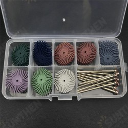 40pcs Compound Spiral Polishing Finishing Disc Wheels And 10pcs Shank Mandrel