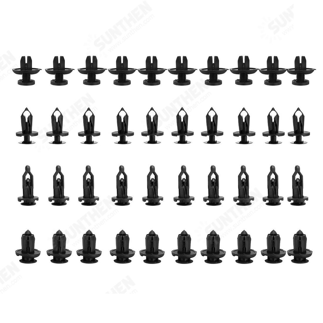 40pcs Push Pin Rivet Bumper Fender Retainer Fastener Bumper Mud Flaps ...