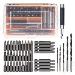 44pcs Wood Masonary Drill Set Chrome Vanadium Steel Screwdriver Bits Power Drilling Tools Repair Hand Tools Kit in Storage Case 44pcs Wood Masonary Drill Set Chrome Vanadium Steel Screwdriver Bits Power Drilling Tools Repair Hand Tools Kit in Storage Case