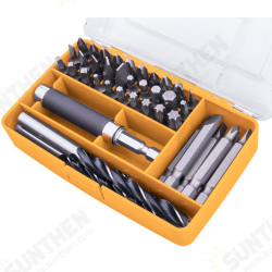 44pcs Wood Masonary Drill Set Chrome Vanadium Steel Screwdriver Bits Power Drilling Tools Repair Hand Tools Kit in Storage Case 44pcs Wood Masonary Drill Set Chrome Vanadium Steel Screwdriver Bits Power Drilling Tools Repair Hand Tools Kit in Storage Case