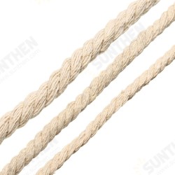 4/5/6mm Macrame Rope Natural Beige Cotton Twisted Cord String DIY Jewelry Bracelet Craft 4/5/6mm Macrame Rope Natural Beige Cotton Twisted Cord String DIY Jewelry Bracelet Craft