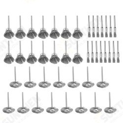 45pcs Steel Wire Wheel Brushes Sanding Polishing Set for Rotary Tool