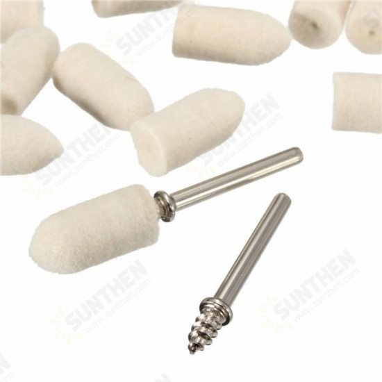 45pcs Wool Polishing Head Buffing Wheel For Dremel Rotary Tool With 2 Conecting Rods 45pcs Wool Polishing Head Buffing Wheel For Dremel Rotary Tool With 2 Conecting Rods