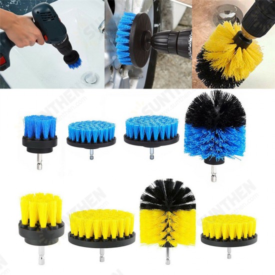 4Pcs 2/3.5/4/5 Inch Electric Drill Brush Yellow/Blue Cleaning Brush Tool For Bathtub Carpet 4Pcs 2/3.5/4/5 Inch Electric Drill Brush Yellow/Blue Cleaning Brush Tool For Bathtub Carpet