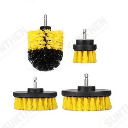 4pcs 2/3.5/4/5 Inch Drill Brush Kit Tub Cleaner Scrubber Cleaning Brushes Yellow/Red/Blue