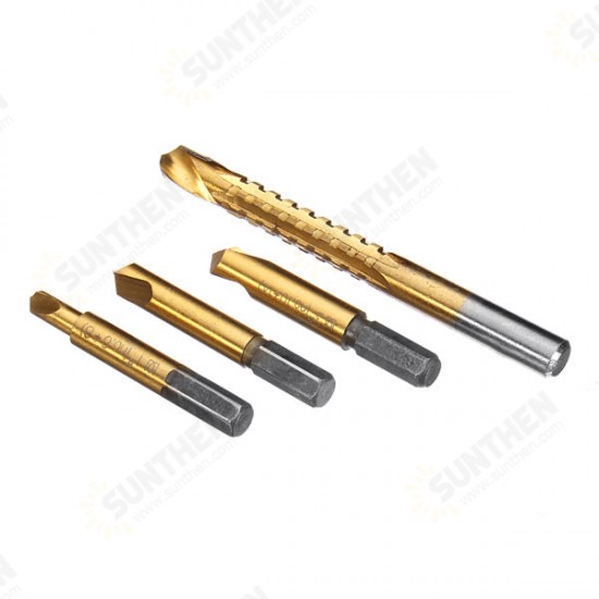 4pcs Damaged Screw Extractor Bolt Extractor Broken Screw Remover 4pcs Damaged Screw Extractor Bolt Extractor Broken Screw Remover