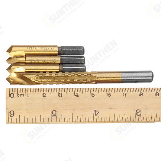 4pcs Damaged Screw Extractor Bolt Extractor Broken Screw Remover 4pcs Damaged Screw Extractor Bolt Extractor Broken Screw Remover