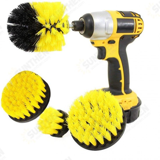 4pcs Drill Scrubber Brush Cleaning Brush Power Tool Electric Bristle Bathtub Tile Grout Cleaner